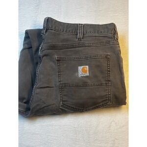 Carhartt Pants Relaxed Fit Gray Work Wear Men's 36x34 (actual 36x32) Distressed